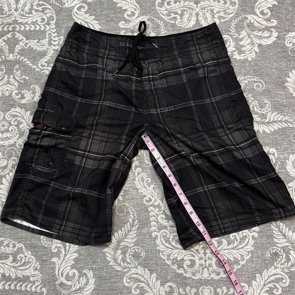 O'Neill Men's Plaid Board Shorts Black Size 32 Quick-Dry Swim Trunks - Picture 4 of 6